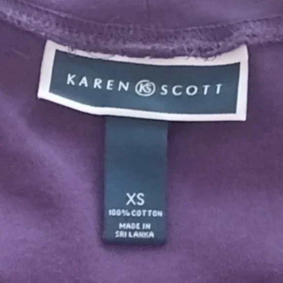 Karen Scott Womens Mock-Neck Long Sleeve T-Shirt - Picture 6 of 10